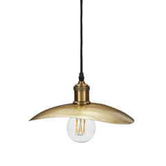 Lampeskærm med fatning og ledning - HDHatt - Antik messing - 30 cm