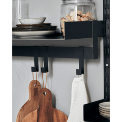 Krogholder til hyldesystem, HDFari, Sort - 85,5 cm - Sort