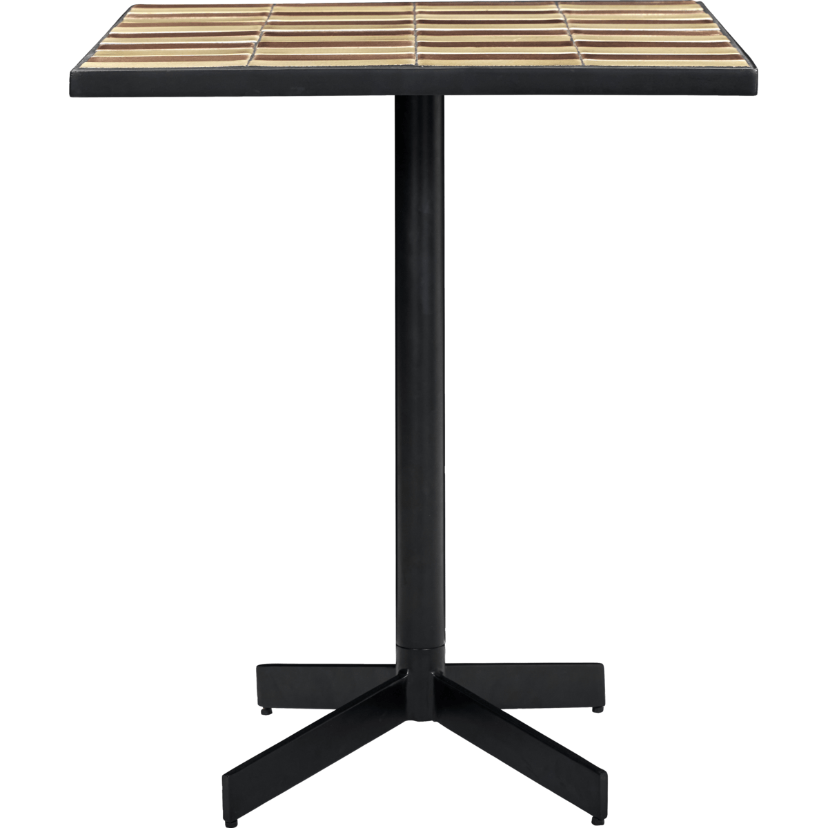 Cafebord, HDStripe - Dusty Rose;Beige - 62x62 cm - Indendørs