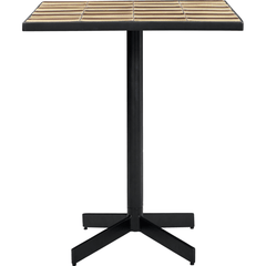 Cafebord, HDStripe - Dusty Rose;Beige - 62x62 cm - Indendørs
