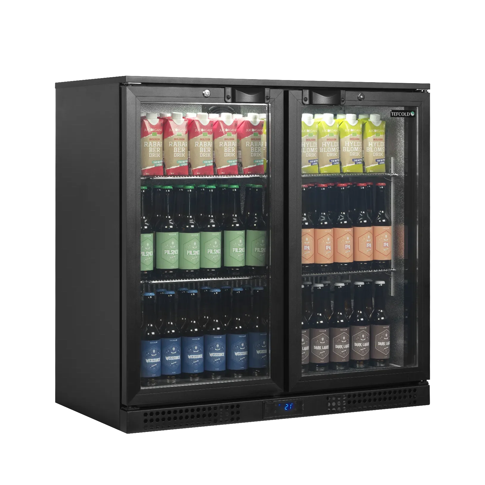Dobbelt backbar med hængslede døre - Tefcold BA21H - 188 liter - 1,08 kW/24 timer (90 cm høj)