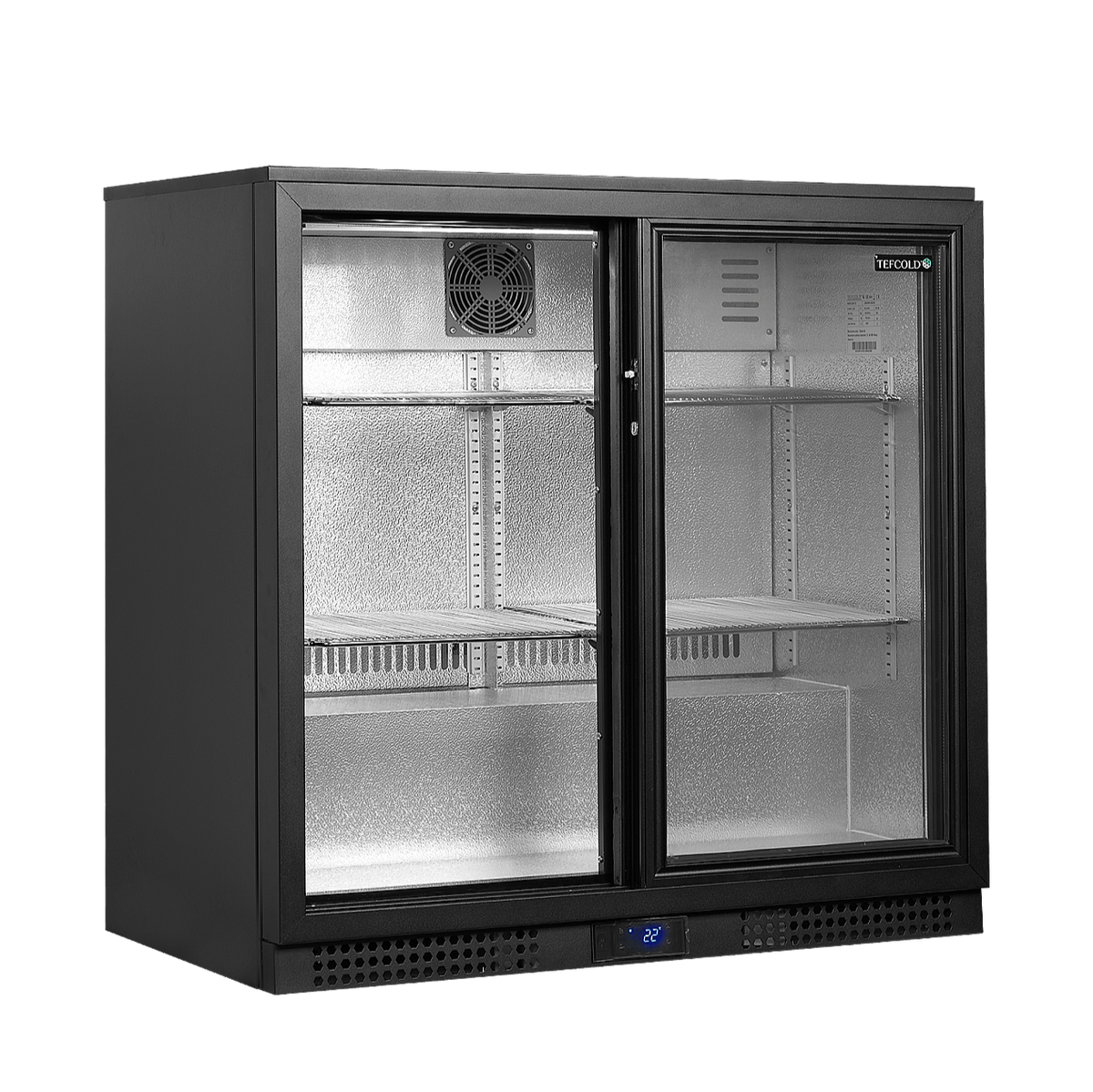 Dobbelt backbar med skydedøre - Tefcold BA21S - 188 liter - 1,14 kw/24 timer (90 cm høj)