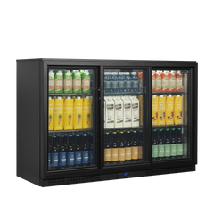 Backbar med skydedøre - Tefcold BA31S-3 - 288 liter - 44 DB - 1,74 kW/24 timer (90 cm høj)