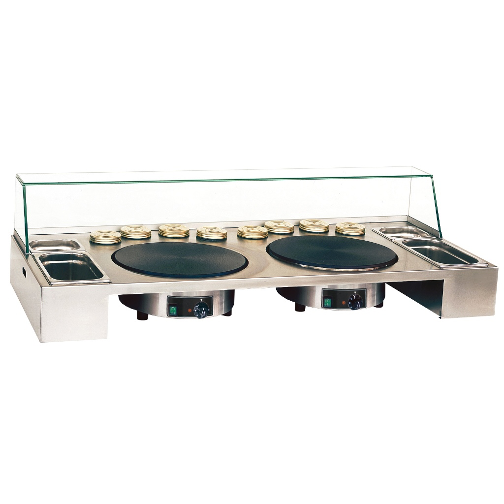 Dobbelt crepestation - Inkl. 2 stk. Krampouz pandekagemaskiner