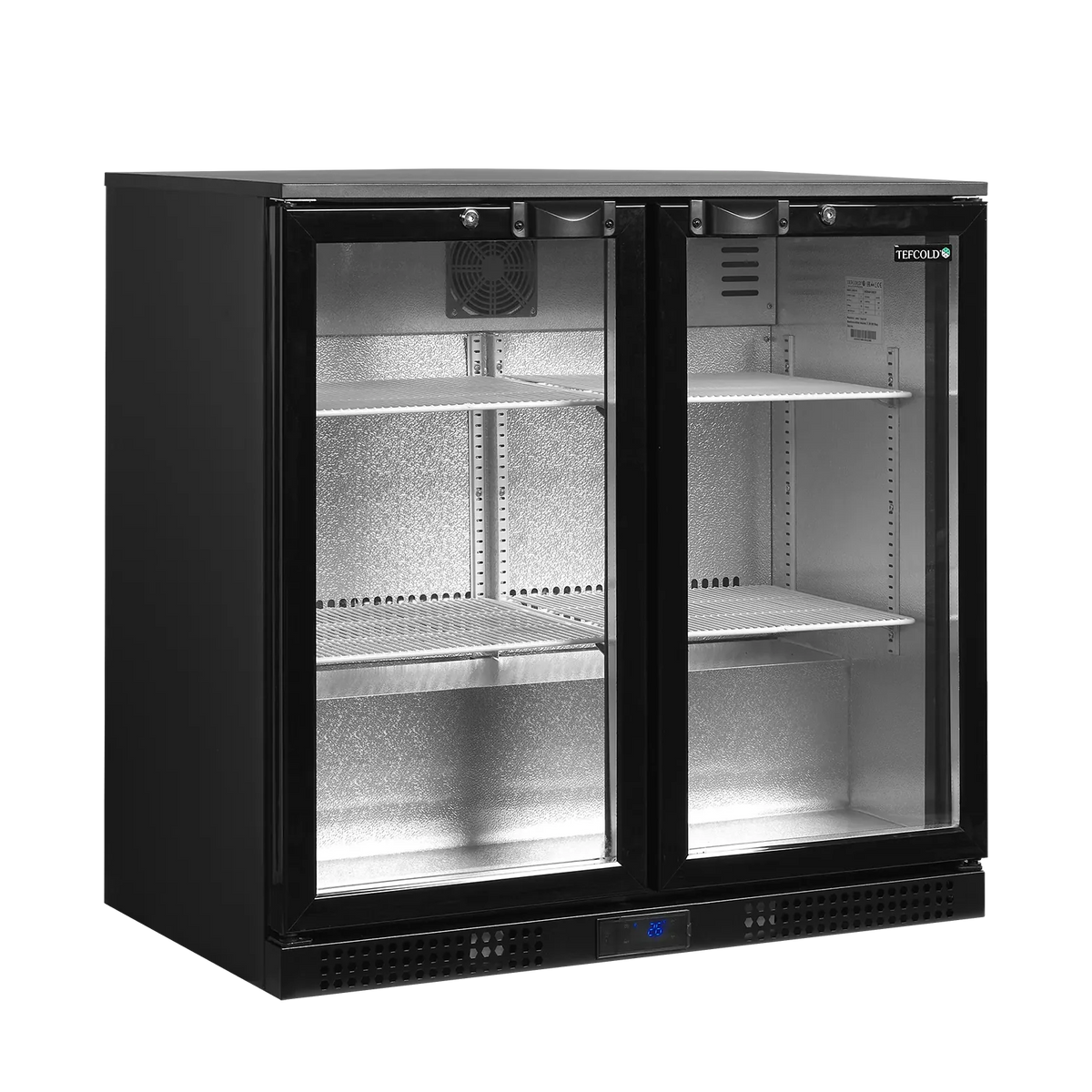 Dobbelt backbar med hængslede døre - Tefcold DB201H - 182 liter - 44 dB - 1,08 kW/24 timer (87 cm høj)