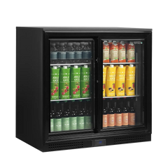 Dobbelt backbar med skydedøre - Tefcold DB201S - 182 liter - 44 DB - 1,14 kW/24 timer (87 cm høj)