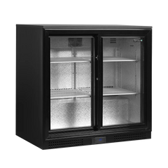 Dobbelt backbar med skydedøre - Tefcold DB201S - 182 liter - 44 DB - 1,14 kW/24 timer (87 cm høj)
