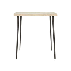 Cafébord - HDSlated - Jern og mangotræ - 70x70 cm - inde