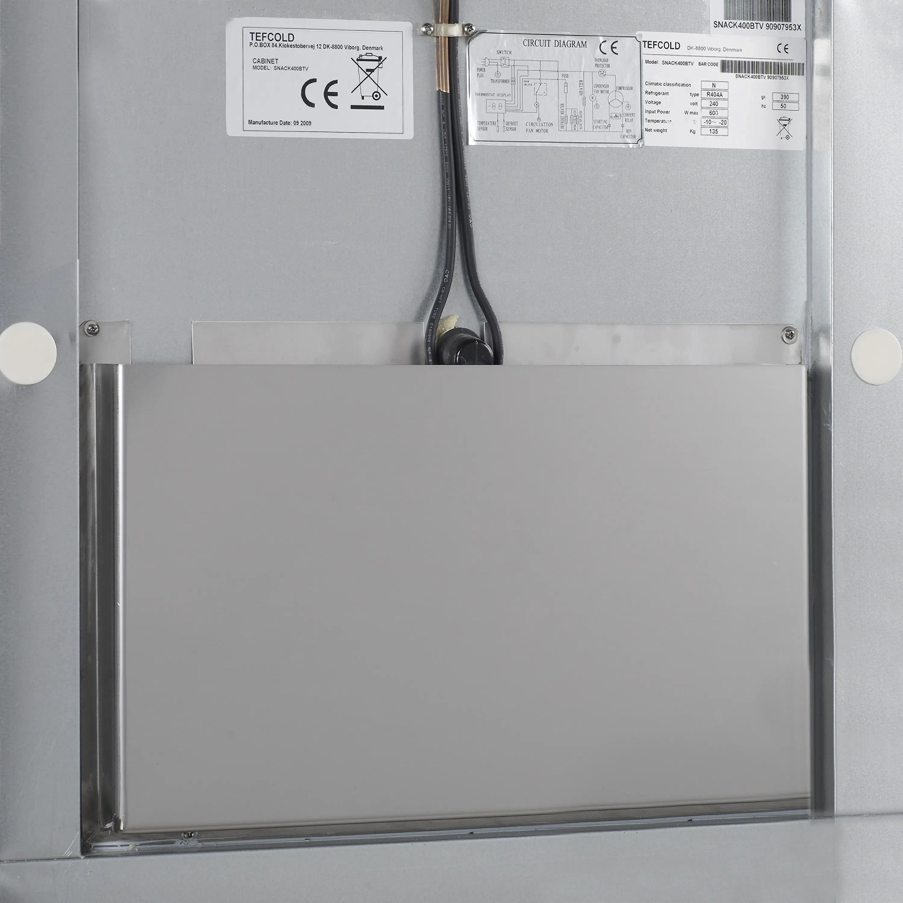 Lagerkøleskab - Tefcold RK505 - 45 DB - 1,12 KW/24 timer (53 x 54 cm hylder)
