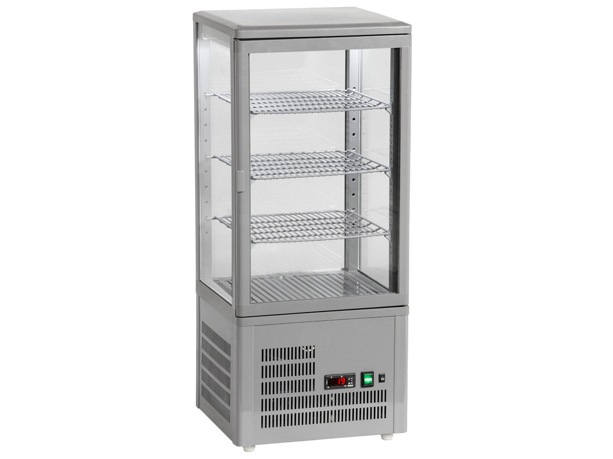 Grå kølemontre med 3 hylder - Tefcold UPD80-GREY - 42 DB - 1,9 KW/24 timer