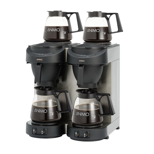 Animo M202 - Dobbelt filterkaffemaskine med fast vandtilslutning - 2x1,8 liter